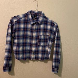 Rue 21 Tops- Flannel Cropped button down